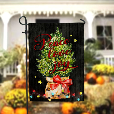 Christmas Tree Flag, Personalized Garden Flag, Welcome Flag, Farmhouse Garden Flag, Christmas Decor, Farmhouse Decor 12x18 Garden Flag Sublimation CaldwellArt 