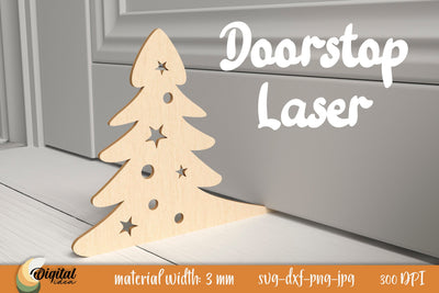 Christmas Tree Laser Cut. Doorstops Laser Cut. Doorstop Home Decor SVG Evgenyia Guschina 