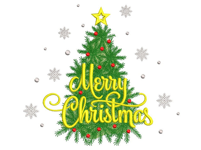 Christmas tree machine embroidery design, 4 sizes, Instant download Embroidery/Applique DESIGNS Nino Nadaraia 