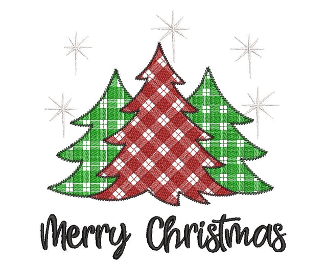 Christmas tree machine embroidery design, Snowflakes embroidery design, Holiday Embroidery Design, Merry Christmas, 4 sizes. SVG ArtEMByNatalia 