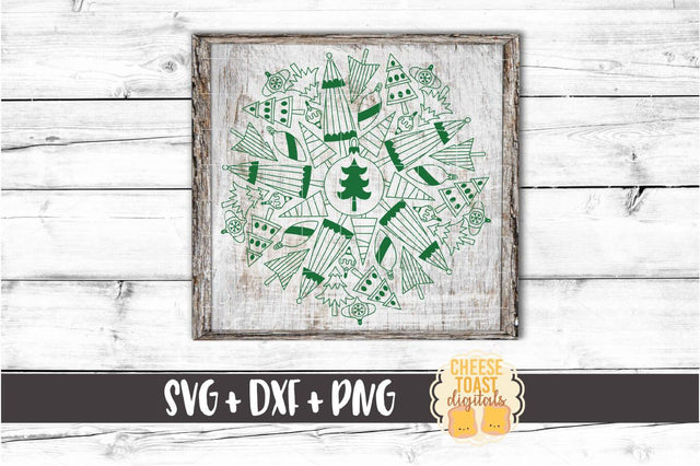 Christmas Tree Mandala - Holiday Mandala SVG PNG DXF Cut Files SVG Cheese Toast Digitals 