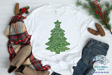 Christmas Tree Mandala SVG SVG Wispy Willow Designs 