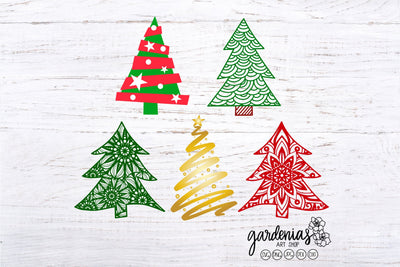 Christmas Tree Mini Bundle SVG Gardenias Art Shop 