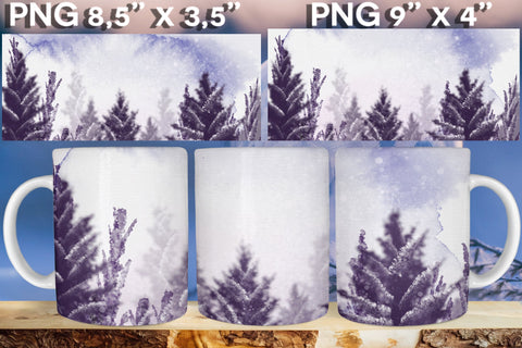 Christmas Tree Mug Sublimation wrap bundle 11oz 15oz Sublimation Natasha Prando 