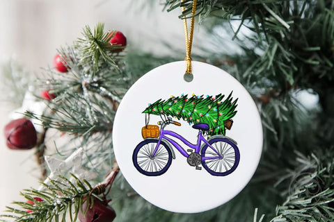 Christmas Tree On Bicycle PNG Sublimation LAM HOANG THUY 