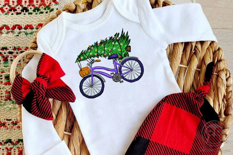 Christmas Tree On Bicycle PNG Sublimation LAM HOANG THUY 
