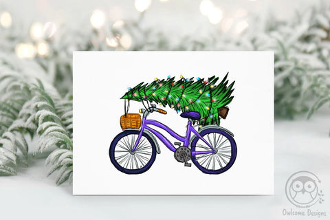 Christmas Tree On Bicycle PNG Sublimation LAM HOANG THUY 