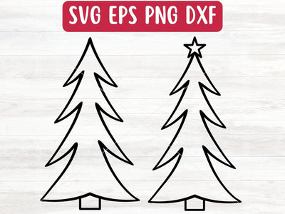 Christmas Tree Outline SVG File for Cricut or Silhouette SVG Apple Grove Designs 