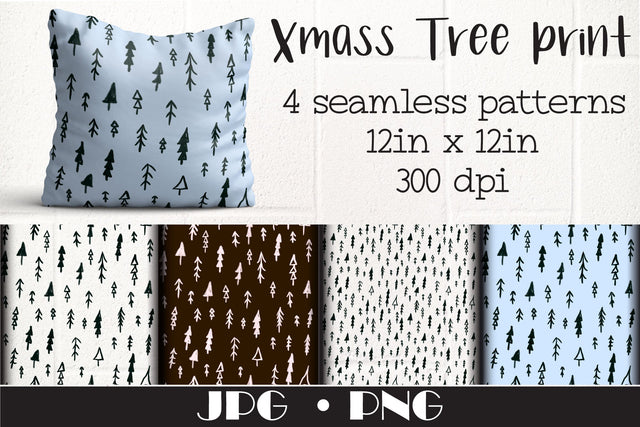 Christmas Tree paper Digital Pattern Natasha Prando 