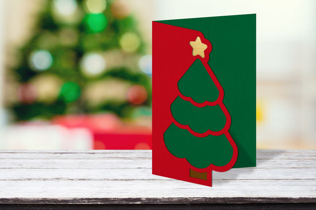 Christmas Tree Papercut Card SVG SVG Risa Rocks It 