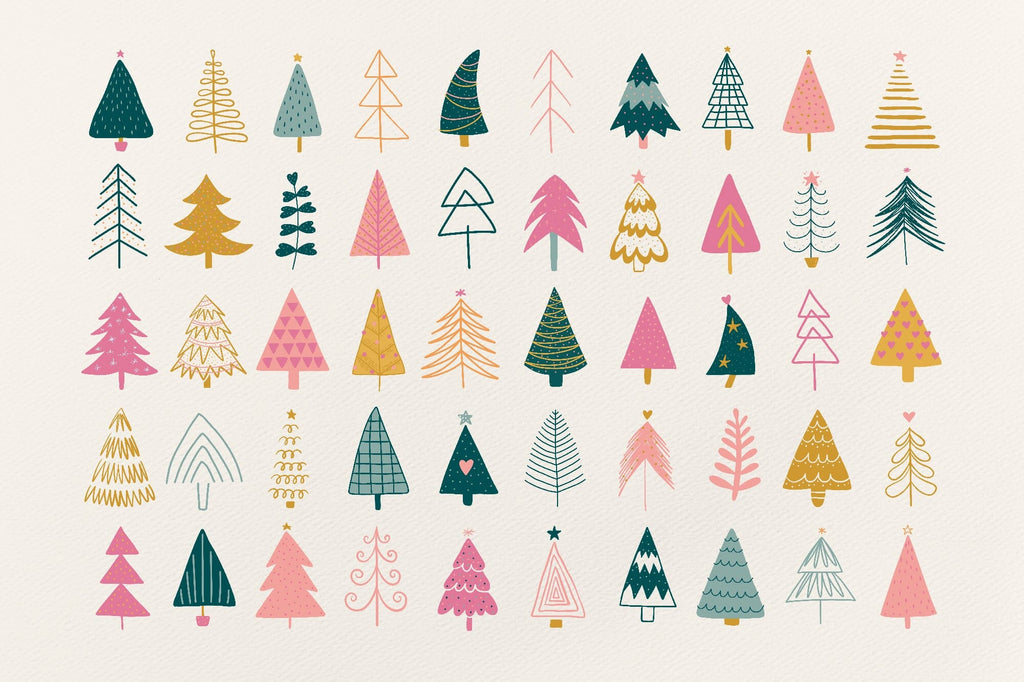 Christmas Tree PNG Bundle. Modern Christmas Tree Sublimation - So Fontsy