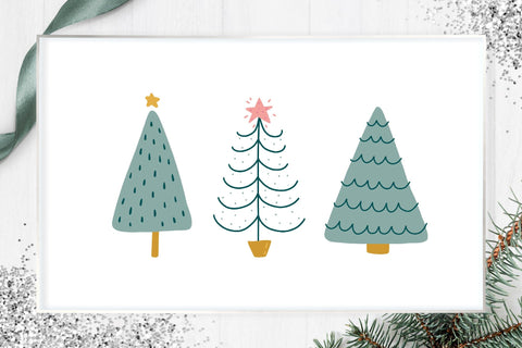 Christmas Tree PNG Bundle. Modern Christmas Tree Sublimation SVG Tori card store 