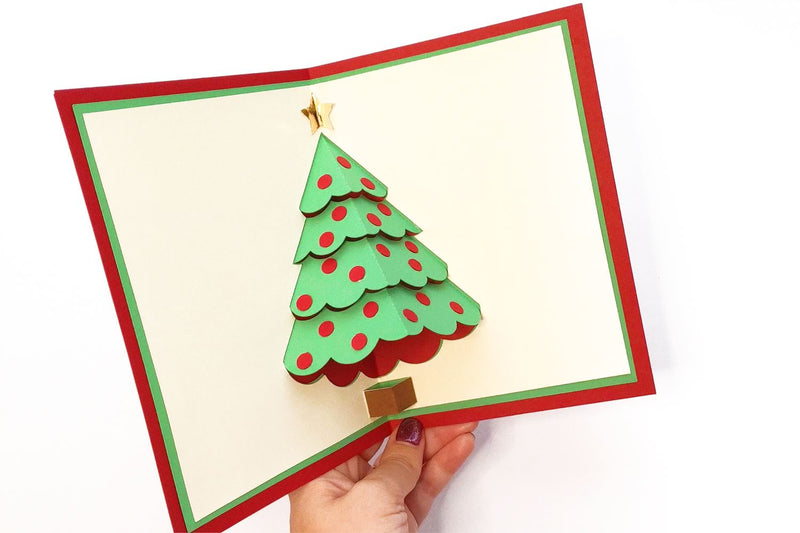 Christmas Tree Pop Up Card SVG - So Fontsy