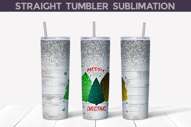 Christmas Tree Skinny Tumbler | Merry Christmas Tumbler Sublimation WatercolorColorDream 