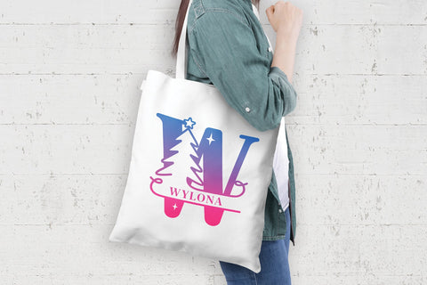 Christmas Tree Split Alphabets A to Z SVG SVG Slim Studio 