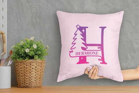 Christmas Tree Split Alphabets A to Z SVG SVG Slim Studio 