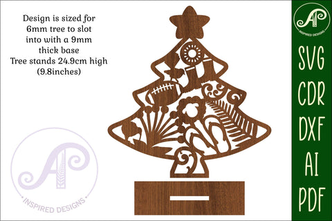 Christmas tree stand, laser cut file, New Zealand icons SVG APInspireddesigns 