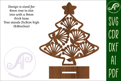 Christmas tree stand, laser cut file, New Zealand Pohutukawa SVG APInspireddesigns 