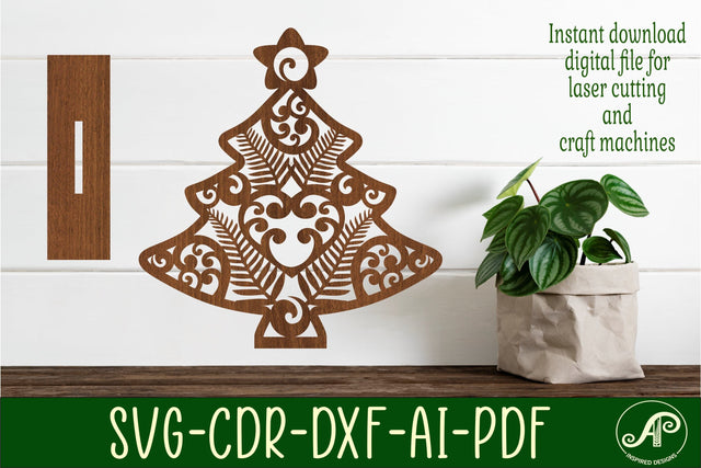 Christmas tree stand, laser cut file, New Zealand theme SVG APInspireddesigns 