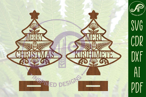 Christmas tree stands, laser cut file, New Zealand theme SVG APInspireddesigns 