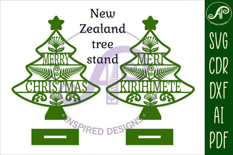 Christmas tree stands, laser cut file, New Zealand theme SVG APInspireddesigns 