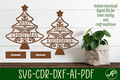 Christmas tree stands, laser cut file, New Zealand theme SVG APInspireddesigns 