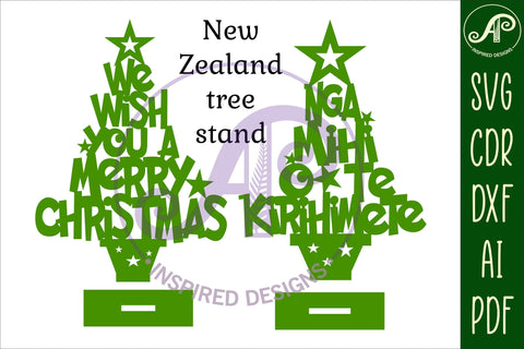 Christmas tree stands, laser cut files, we wish you trees SVG APInspireddesigns 