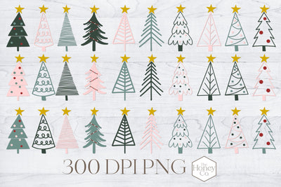Christmas Tree Sublimation Bundle PNG 300 DPI Sublimation The Honey Company 