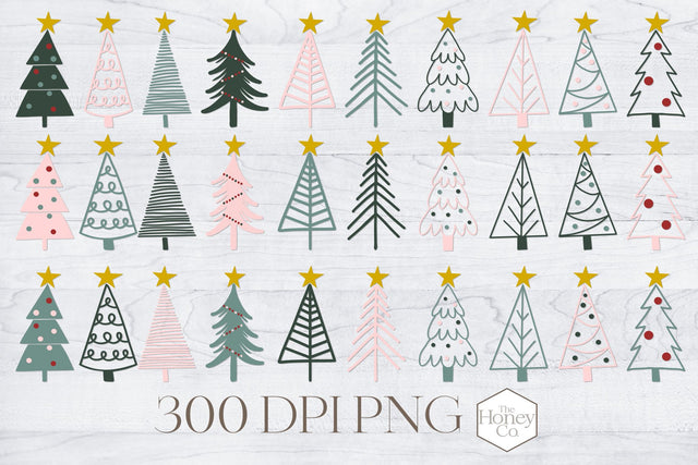 Christmas Tree Sublimation Bundle PNG 300 DPI Sublimation The Honey Company 
