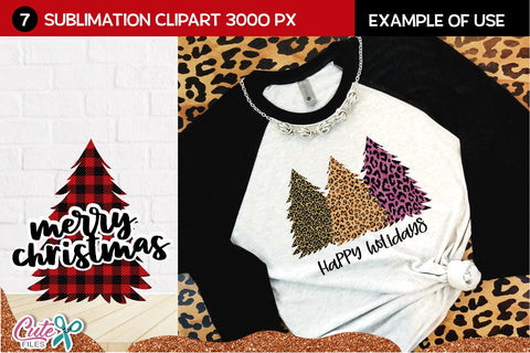 Christmas tree sublimation clipart SVG Cute files 