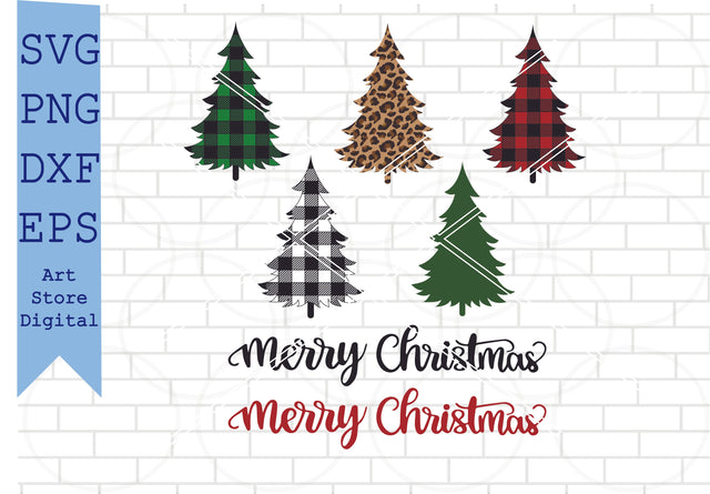 Christmas Tree Svg Bundle, Merry Christmas Svg, Christmas Svg, Png, Dxf, Eps Cut Files SVG Artstoredigital 