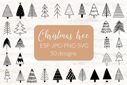 Christmas Tree SVG Bundle, Xmas Trees Clip Art Bundle SVG Tori card store 