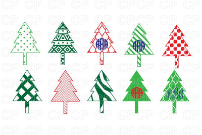 Christmas Tree SVG, Christmas Monogram SVG SVG cutperfectstudio 