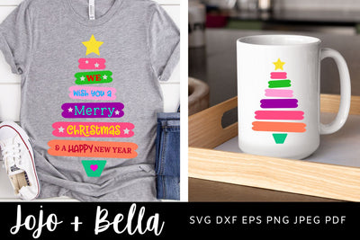 Christmas Tree Svg, Christmas Shirt Svg, Christmas Svg, Christmas Card Svg, Christmas Gift png, Christmas Sign DXF, Christmas Svgs, Christmas Ornament SVG SVG Jojo&Bella 