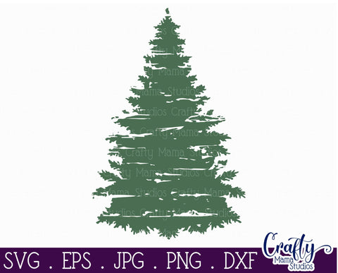 Christmas Tree SVG - Christmas SVG - Grunge Christmas Tree SVG Crafty Mama Studios 