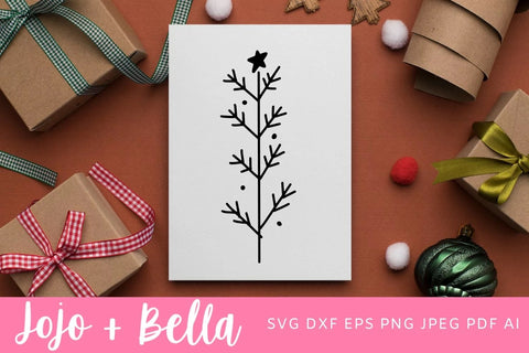 Christmas Tree Svg, Christmas Tree Svg Bundle, Hand-drawn Christmas Tree Svg, Christmas Svg, Winter Svg, Snowflake SVG, Christmas Card Svg, Christmas Gift png, Christmas Sign DXF, Christmas Svgs, Christmas Ornament SVG SVG Jojo&Bella 