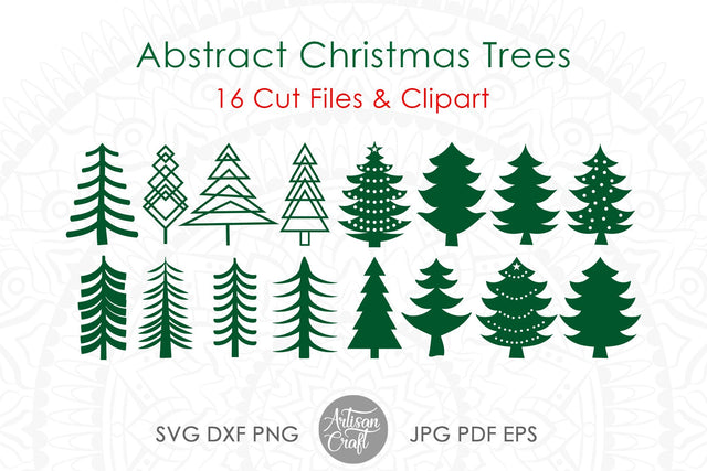Christmas tree SVG, Christmas tree vector SVG Artisan Craft SVG 