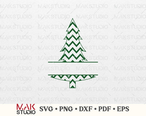 Christmas tree svg, Christmas trees svg, Christmas tree monogram svg, Christmas svg SVG MAKStudion 