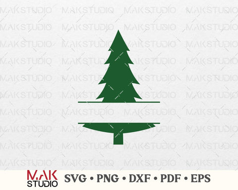 Christmas tree svg, Christmas trees svg, Christmas tree monogram svg, Christmas svg SVG MAKStudion 