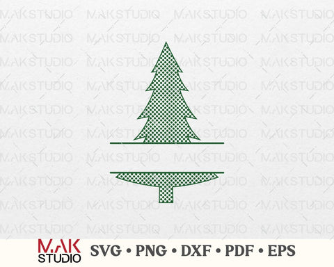 Christmas tree svg, Christmas trees svg, Christmas tree monogram svg, Christmas svg SVG MAKStudion 