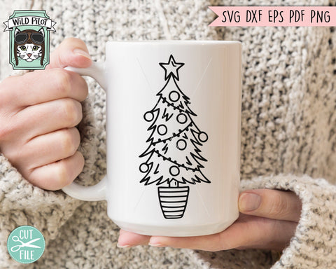 Christmas Tree SVG file, Christmas SVG File, Christmas Tree Cut File, Christmas Cut File, Christmas Tree Clipart, Christmas Vector SVG Wild Pilot 