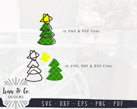 Christmas Tree SVG Files | Hand Drawn Svg | Holidays Svg | Christmas Svg | Commercial Use | Digital Cut Files (1215783297) SVG Ivan & Co. Designs 