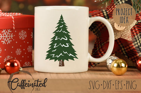 Christmas Tree SVG, Snow Covered Christmas Tree svg SVG Caffeinated SVGs 