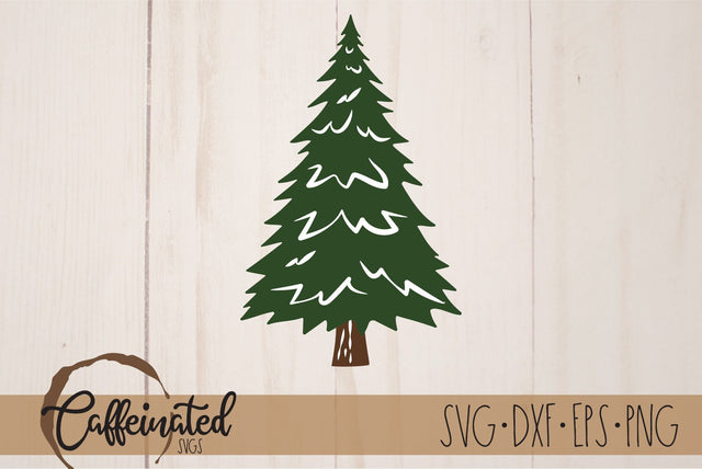 Christmas Tree SVG, Snow Covered Christmas Tree svg SVG Caffeinated SVGs 