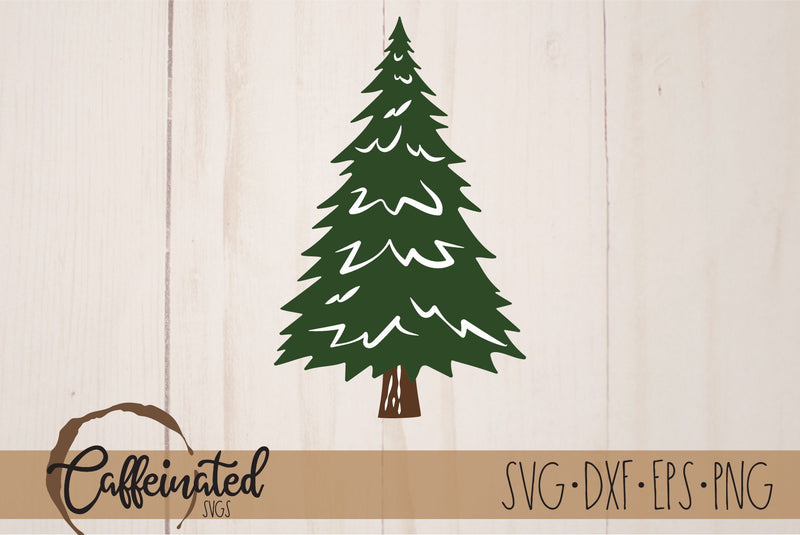 Christmas Tree SVG, Snow Covered Christmas Tree svg SVG Caffeinated SVGs 