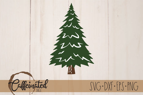 Christmas Tree SVG, Snow Covered Christmas Tree svg SVG Caffeinated SVGs 