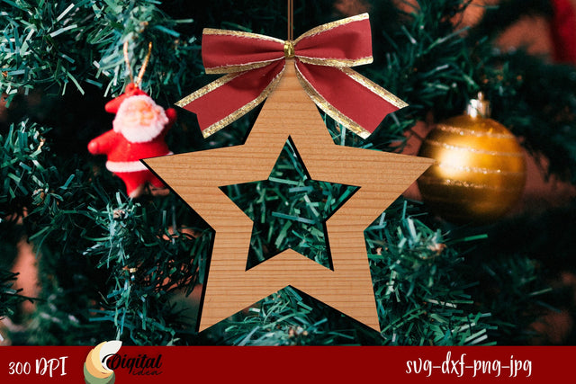 Christmas Tree Toys Laser Cut. Christmas 3D Decoration Laser Cut SVG Evgenyia Guschina 