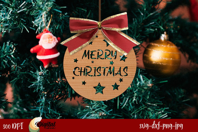 Christmas Tree Toys Laser Cut. Christmas 3D Decoration Laser Cut SVG Evgenyia Guschina 