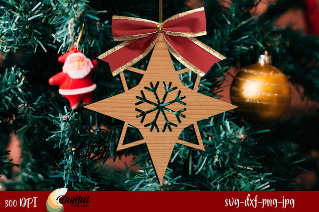 Christmas Tree Toys Laser Cut. Christmas 3D Decoration Laser Cut SVG Evgenyia Guschina 