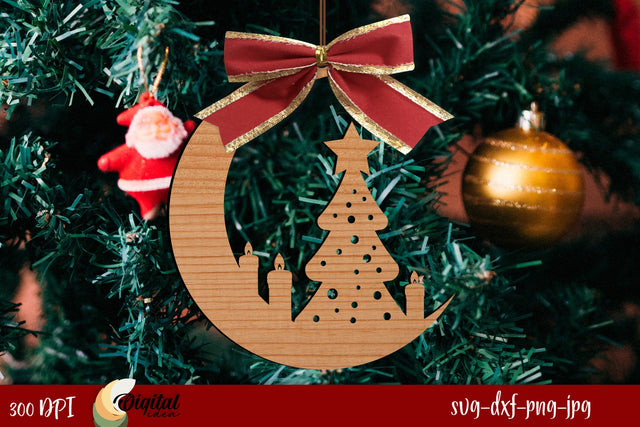 Christmas Tree Toys Laser Cut. Christmas 3D Decoration Laser Cut SVG Evgenyia Guschina 